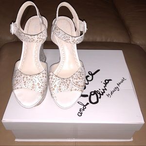 Alice + Olivia Laser Cut Platform Wedges